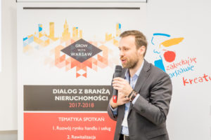 Piotr Sawicki, zastępca dyrektora Biura Architektury i Planowania Przestrzennego mówił o tym, jak włączać rynek nieruchomości w planowanie miasta