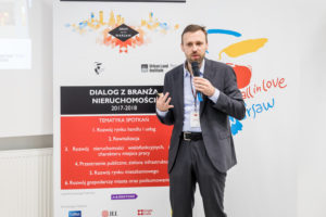 O miejskich projektach mówił Piotr Sawicki, zastępca dyrektora Biura Architektury i Planowania Przestrzennego Urzędu m.st. Warszawy