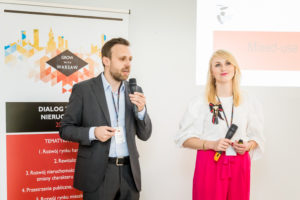 Piotr Sawicki, wicedyrektor Biura Architektury i Planowania Przestrzennego oraz Katarzyna Włodek-Makos, dyrektor Biura Rozwoju Gospodarczego m.st. Warszawy